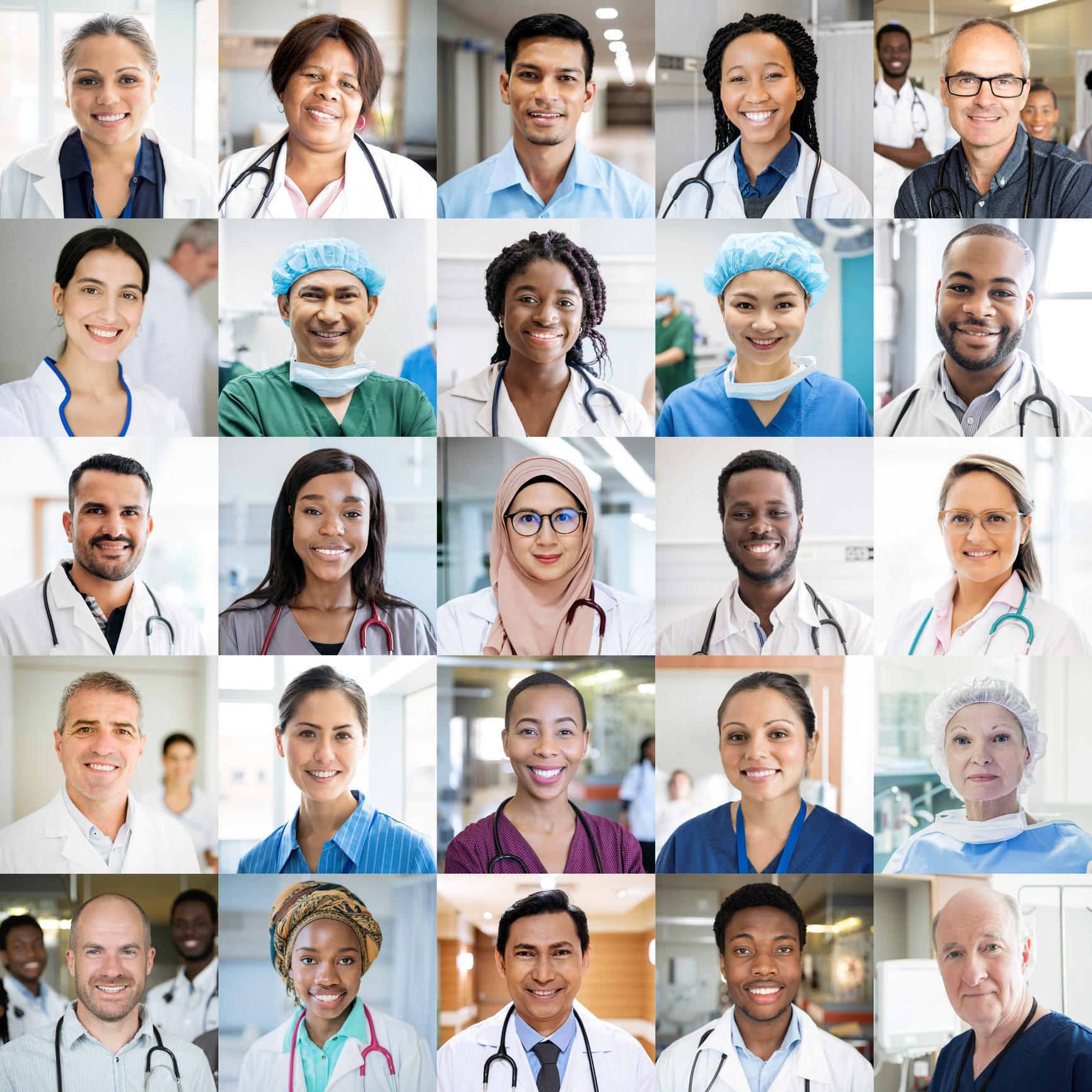 Collage of diverse individuals