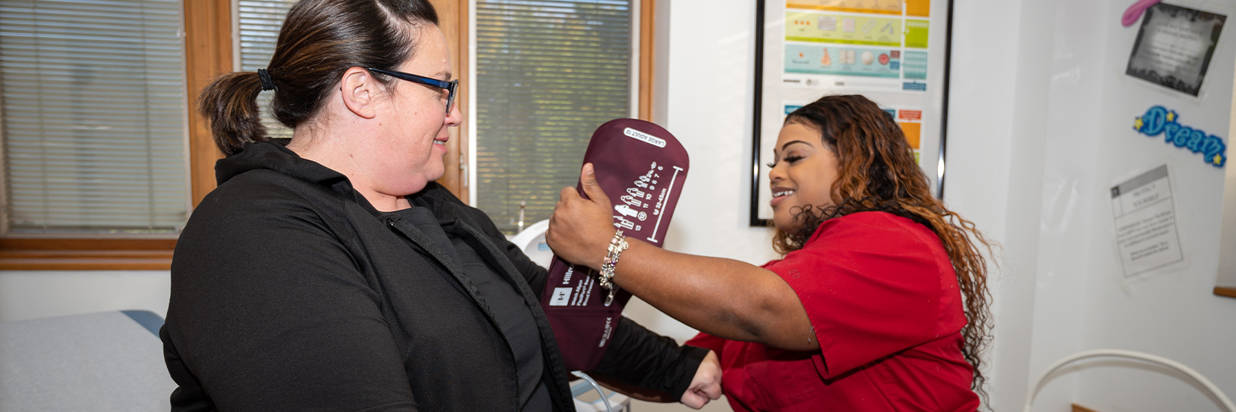 Nursing student with nurse at the Lafayette Street Family Health Clinic