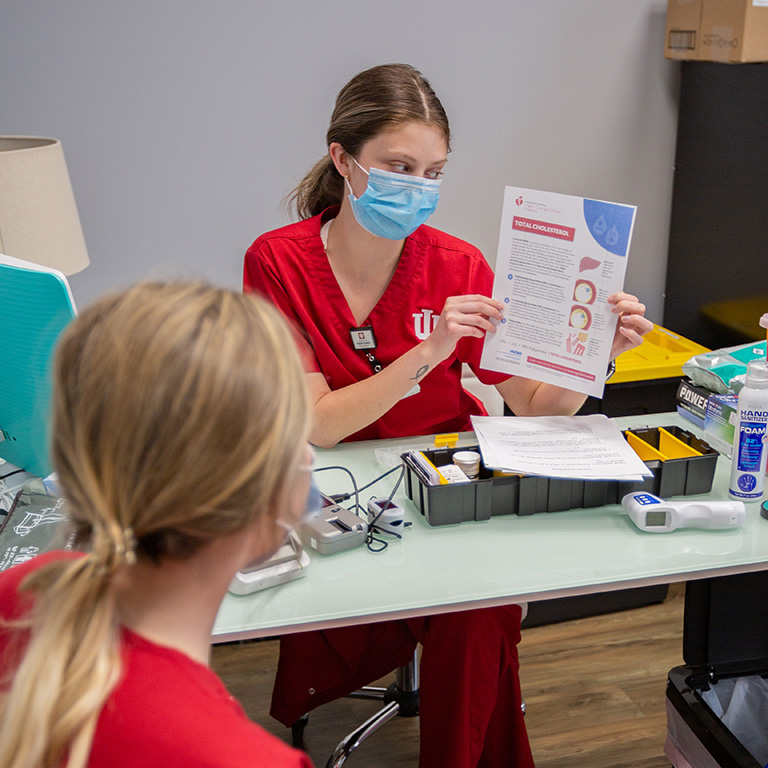 IUB Nursing working outside of Bloomington
